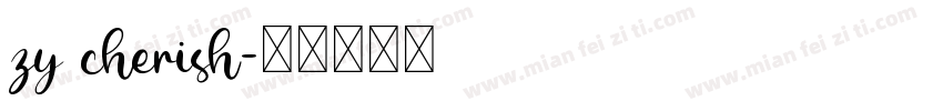 zy cherish字体转换